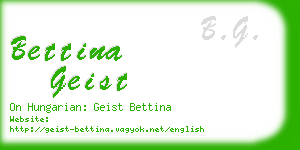 bettina geist business card